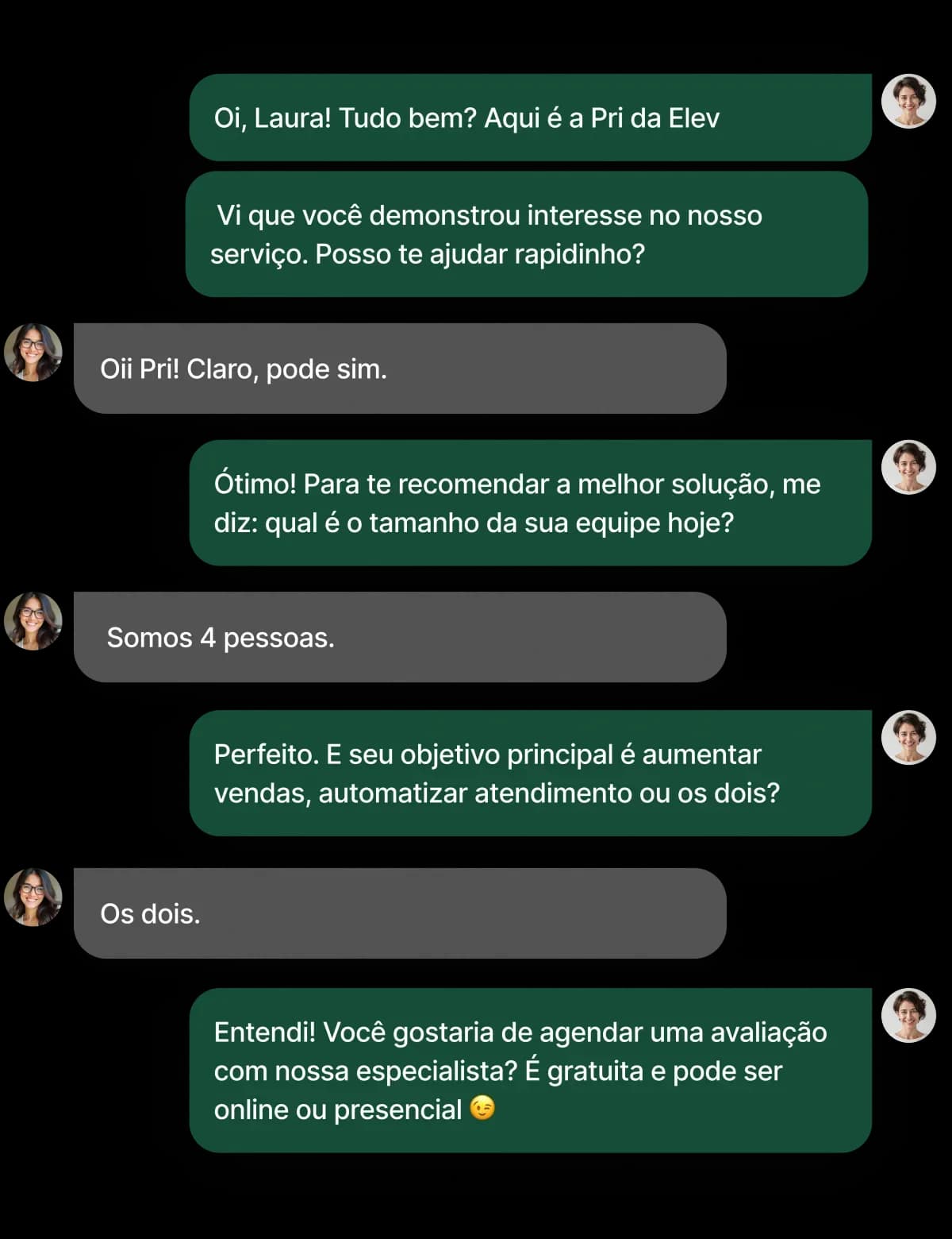 Captação e qualificação de leads.